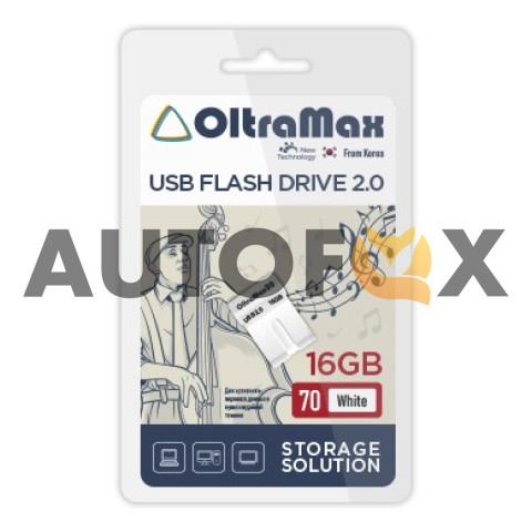 OltraMax 16GB 2.0 (маленькая) White USB флэш-диск