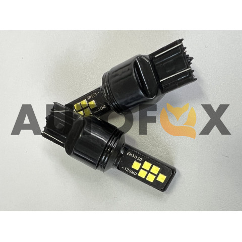 Светодиод T20 7443 3030 12smd 12*50 12-24v ОБМАНКА (2шт) (SD_805)