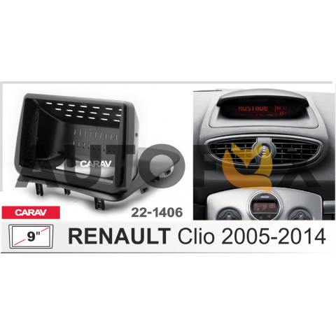 Carav 22-1406: 9" RENAULT Clio 2005-2014