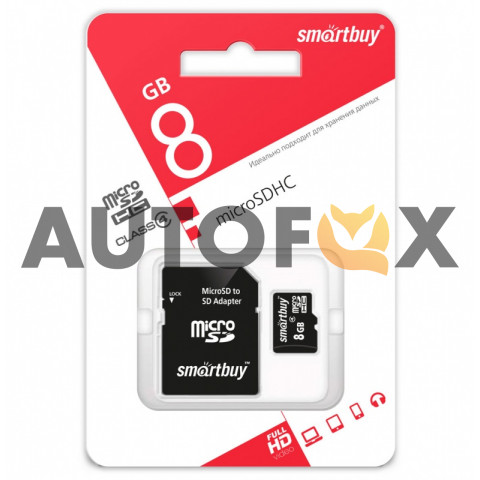 Smart Buy microSD 8GB class10 с адаптером Карта памяти 