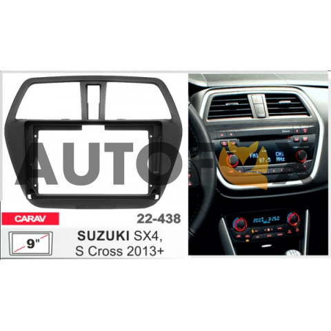 Carav 22-438: 9" SUZUKI SX4, S Cross 2013+ черная